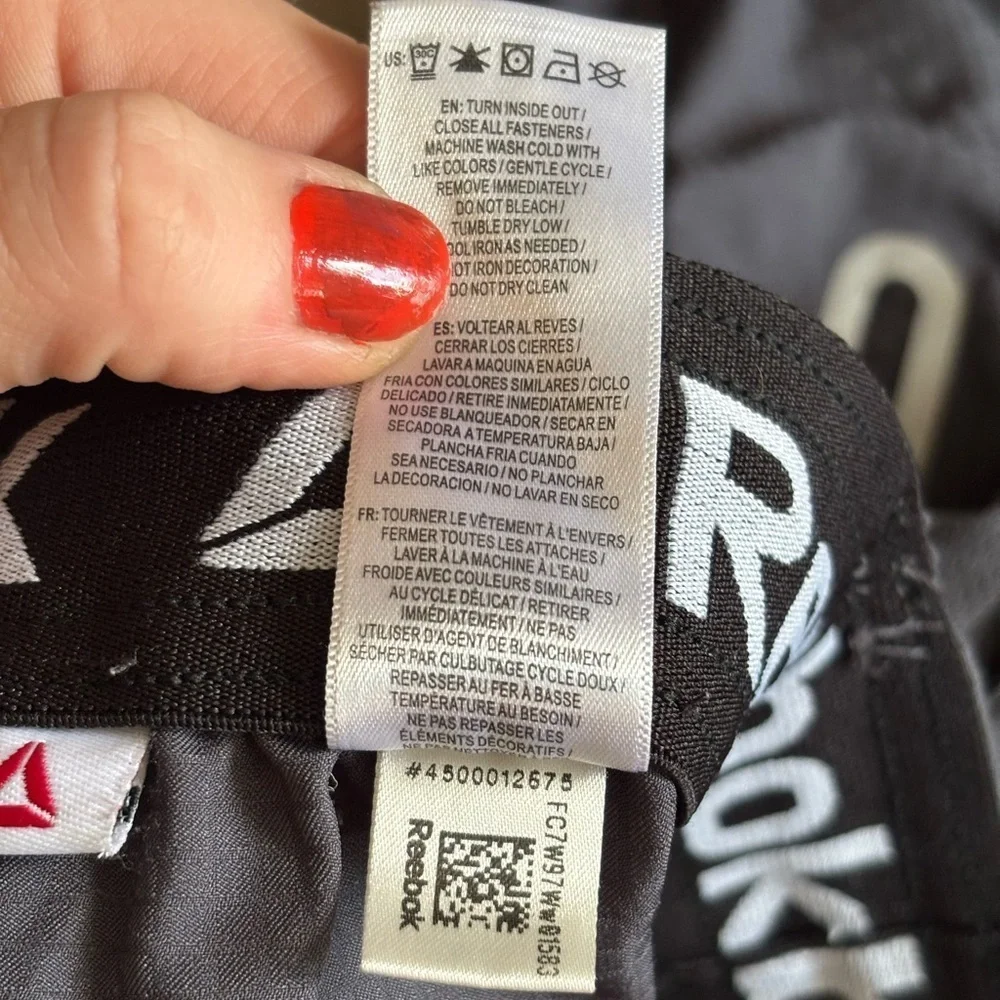 Reebok Black and Gray Athletic Wear